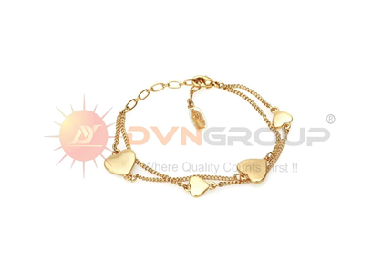 Gold Plated Virgin Mary Heart Bracelet